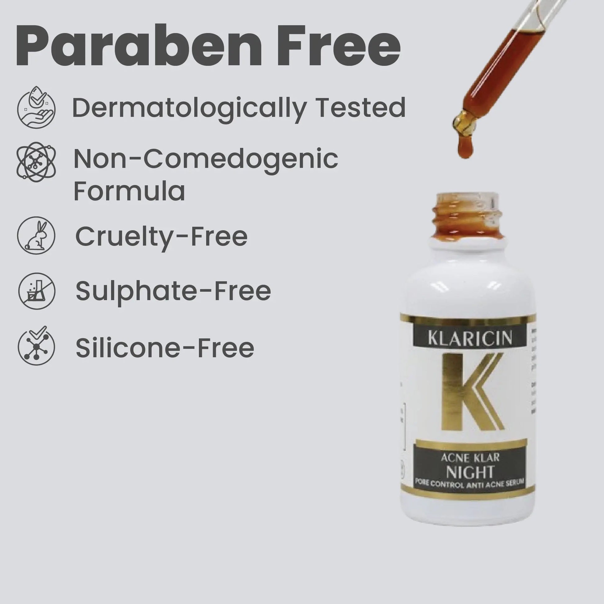 Acne Klar Night (Anti-Acne Pore Minimizing Serum) Klaricin