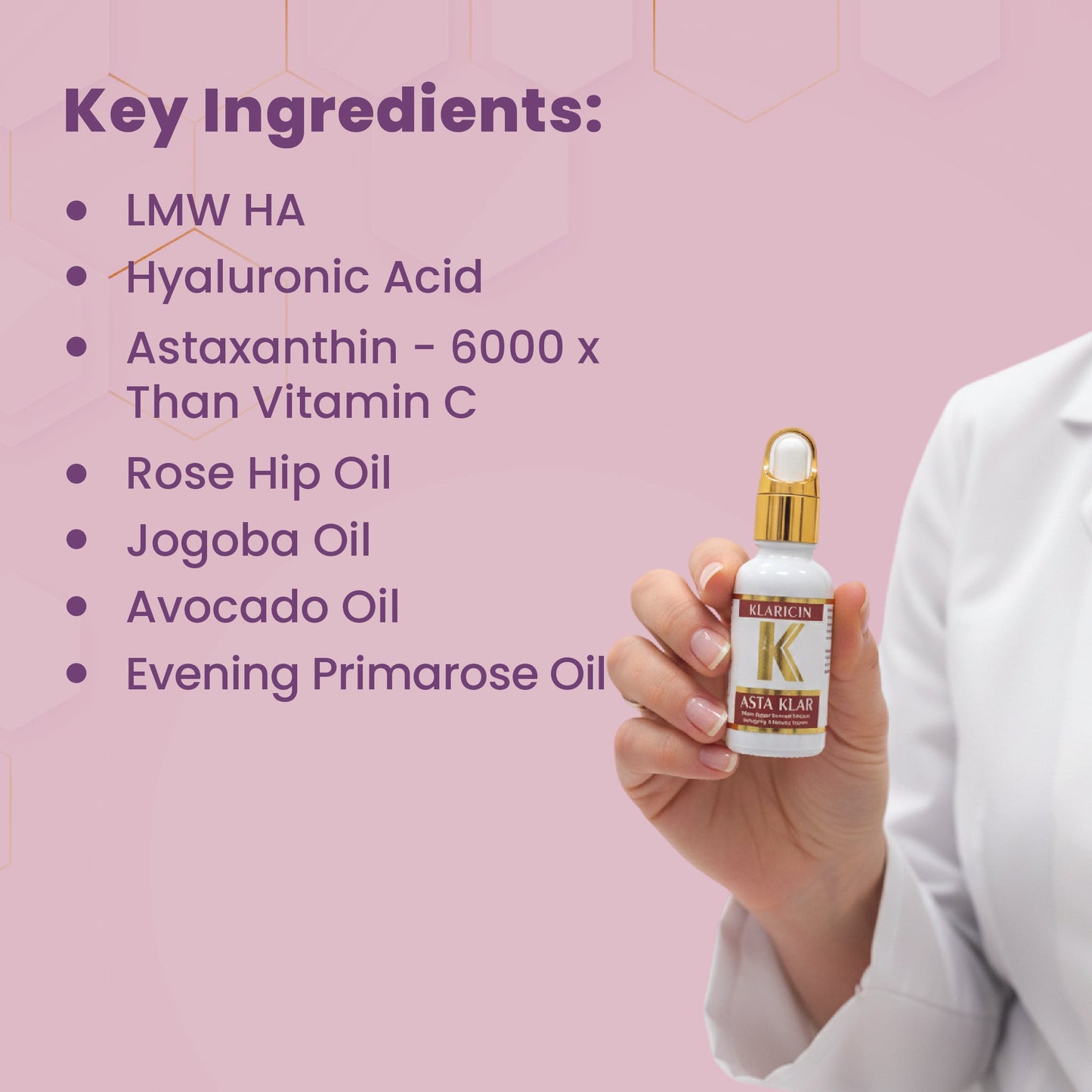 Asta Klar (Collagen and Glow Boosting Nourishing Serum) Klaricin